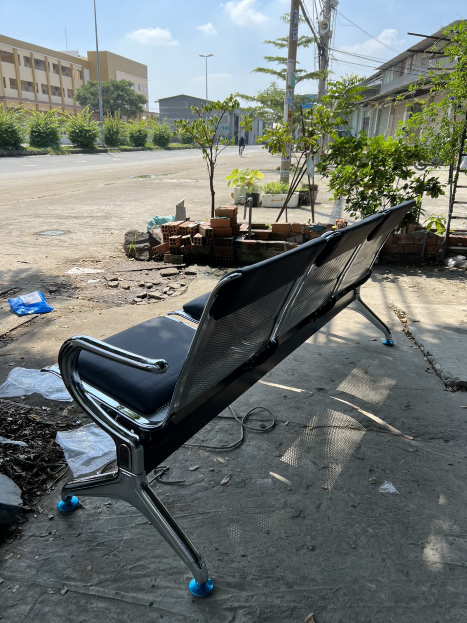 Ghế băng chờ mạ bọc nệm PPS03N-M